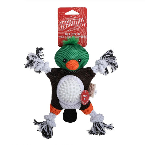 Territory Mallard Duck 2 In 1 Dog Toy 10" - Poudre Pet & Feed Supply 3